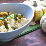 Roasted Brussels Sprouts & Cauliflower with Chorizo