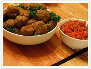 Chicken Meatballs with Putanesca
