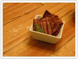 Candied Bacon with Rosemary + Vanilla Candied Bacon with Rosemary + Vanilla