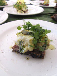 Short Ribs with Wild Leek Egg Salad