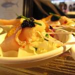 Hamachi Sashimi with Caviar and Lotus Chips Hamachi Sashimi with Caviar and Lotus Chips